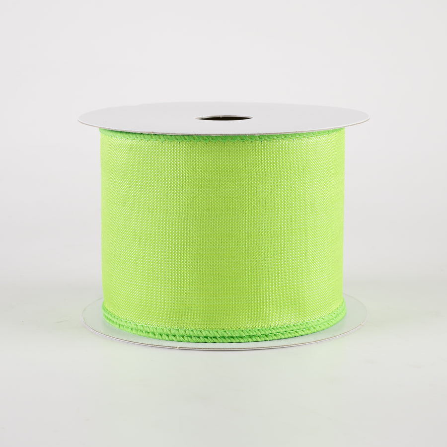 2.5" Lala Iridescent Solid Ribbon: Lime Green (10 Yards)
