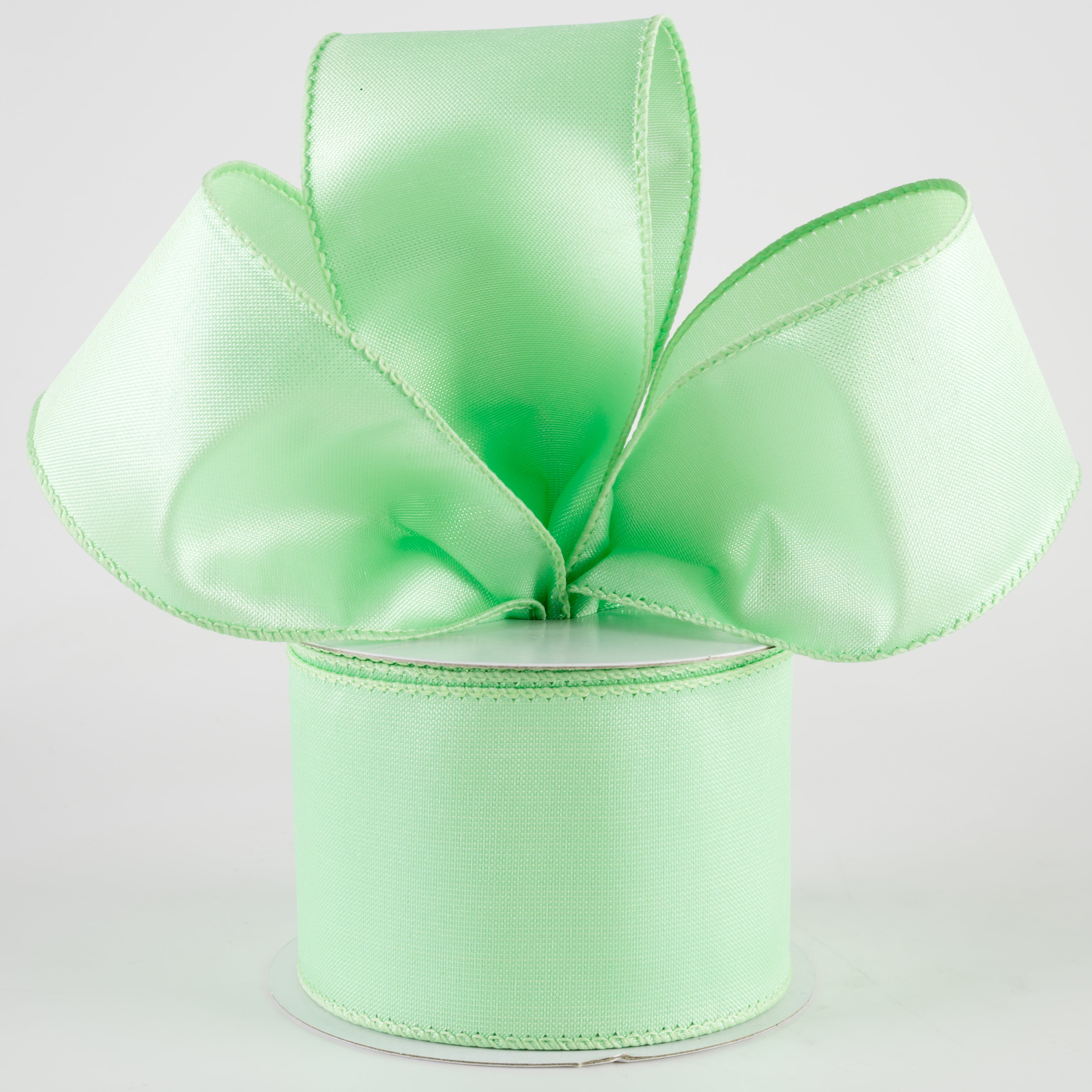 2.5" Lala Iridescent Solid Ribbon: Mint (10 Yards)