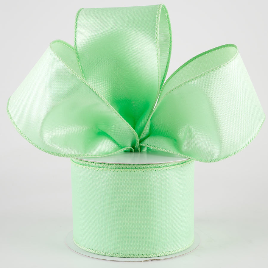 2.5" Lala Iridescent Solid Ribbon: Mint (10 Yards)