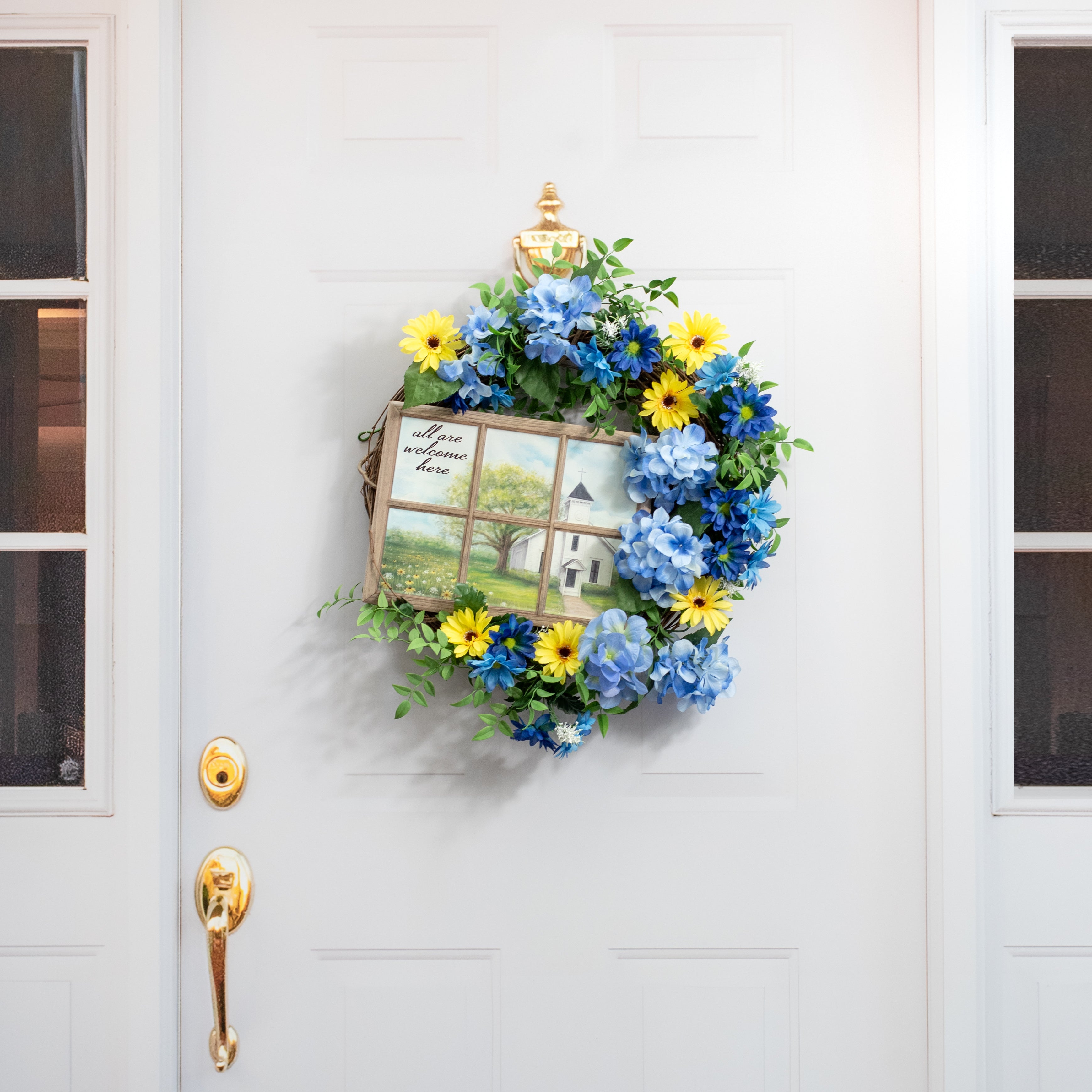 12" All Are Welcome Church Window Sign