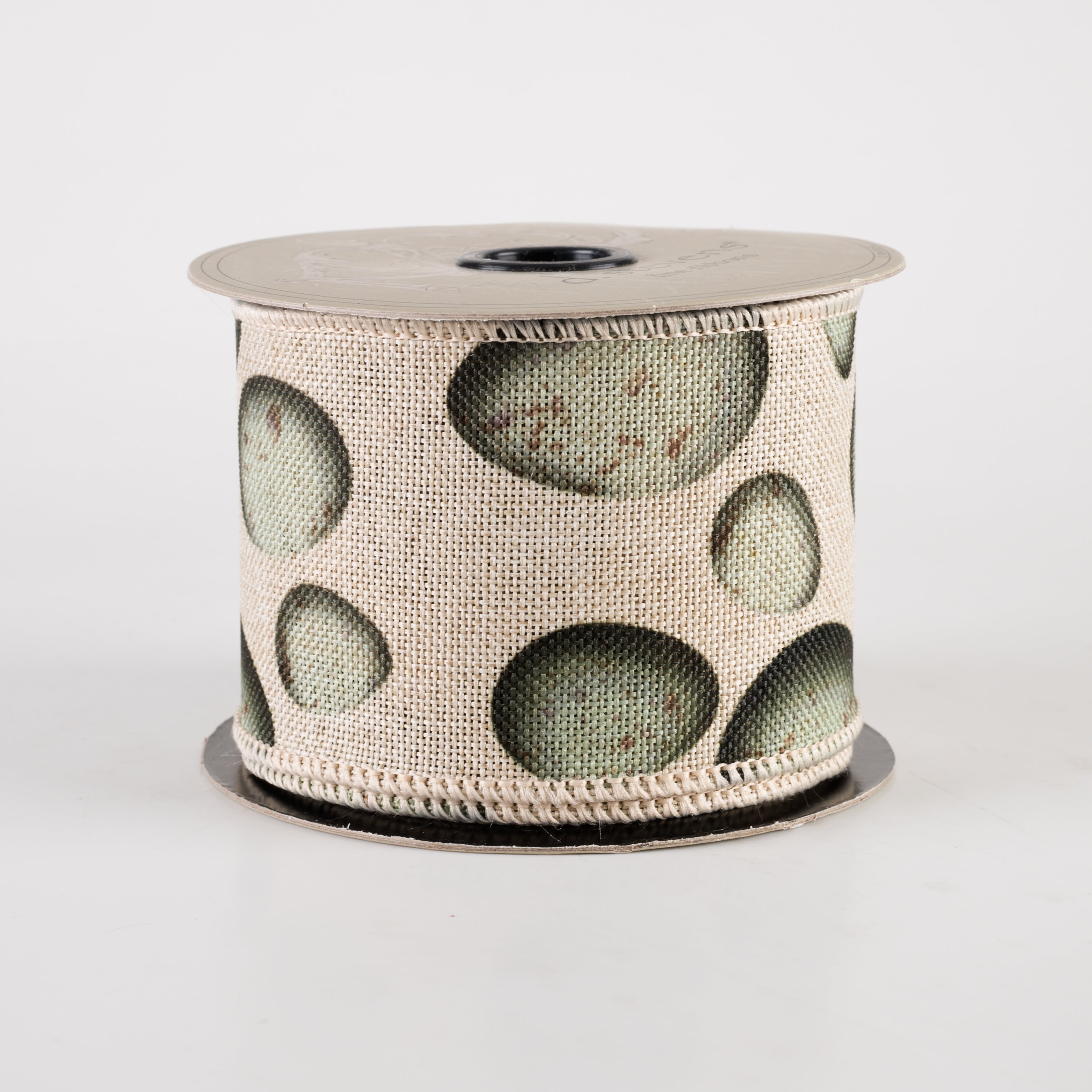 [D Stevens] 2.5" Faux Linen Printed Robin Eggs Ribbon (10 Yards)