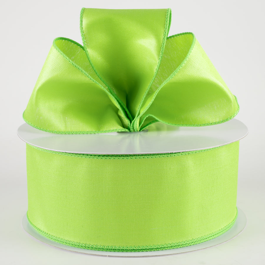 2.5" Lala Iridescent Solid Ribbon: Lime (50 Yards)