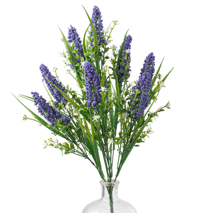 22" Heather Bush: Purple (7 Stem)