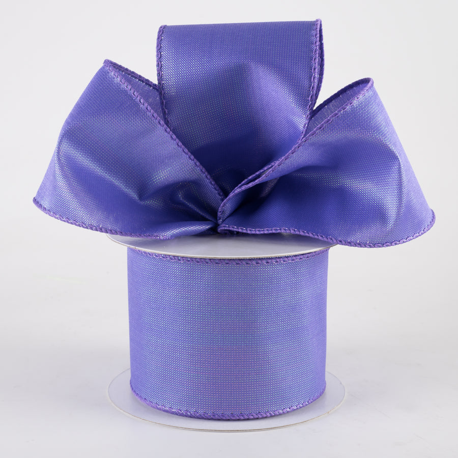 2.5" Lala Iridescent Solid Ribbon: Purple (10 Yards)