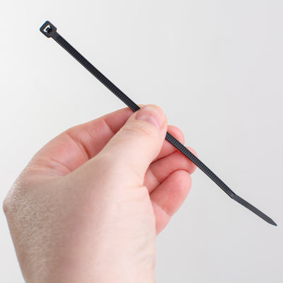 6" x 3.6mm Zip Ties: Black (100)