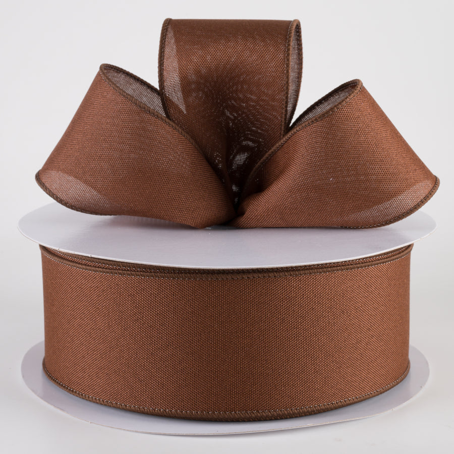 2.5" Value Faux Burlap Ribbon: Chocolate Brown (50 Yards)