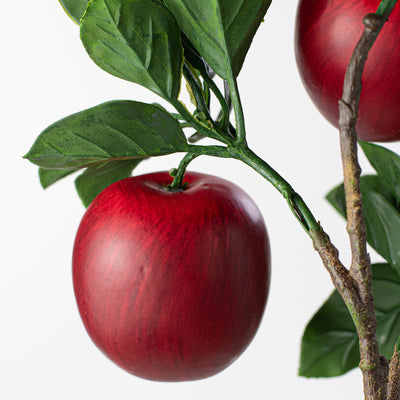 20" Red Apples & Leaves Spray