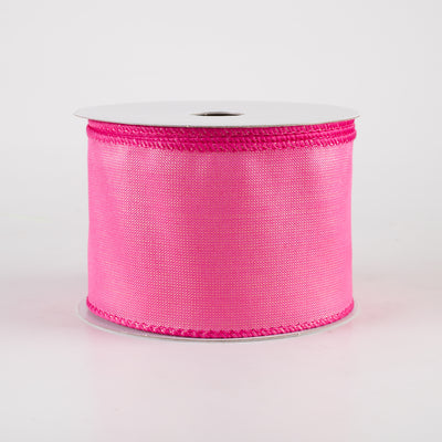 2.5" Lala Iridescent Solid Ribbon: Fuchsia Pink (10 Yards)