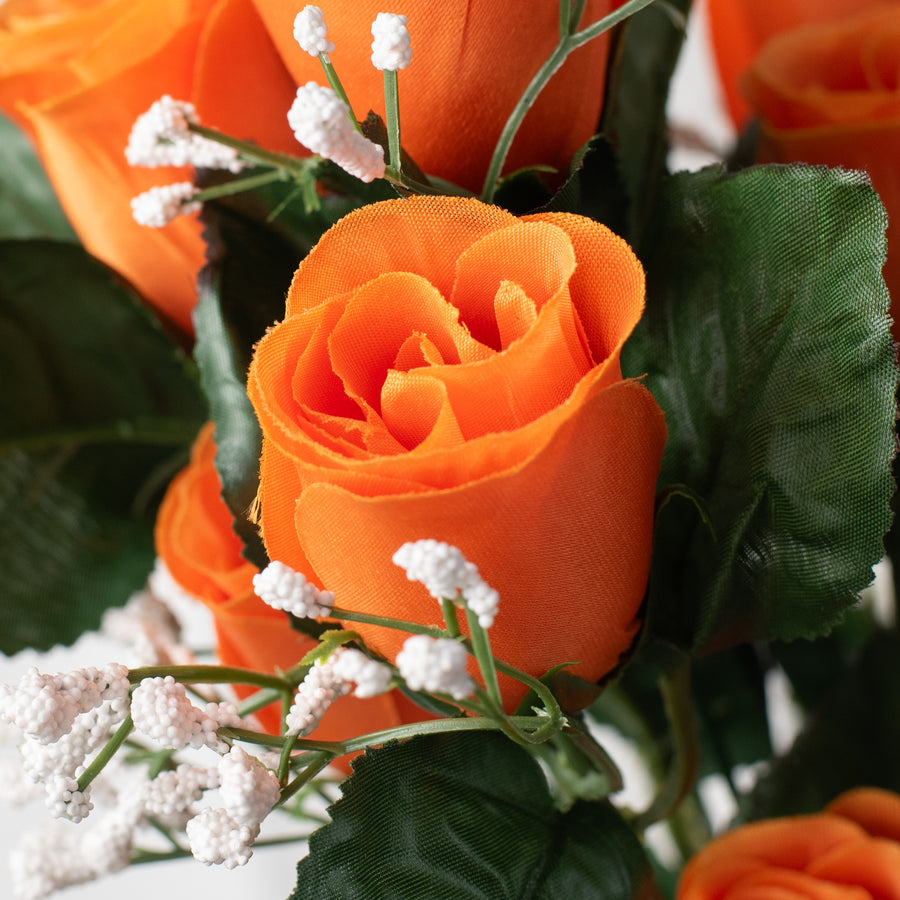16" Colorfast Lillian Rose Bud Bush: Orange