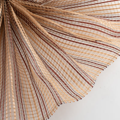 10" Horizontal Wide Strip Mesh: Natural & Dark Brown