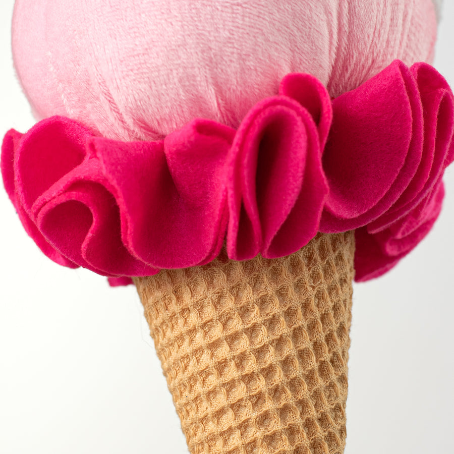 11" Velvet Plush Ice Cream Cone Ornament