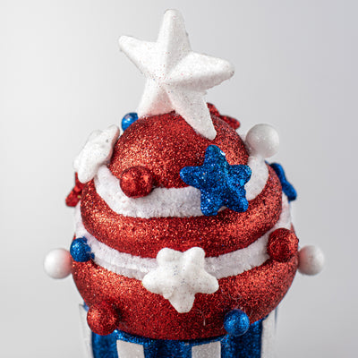 16" Patriotic Cupcake Pick: Red, White, Blue