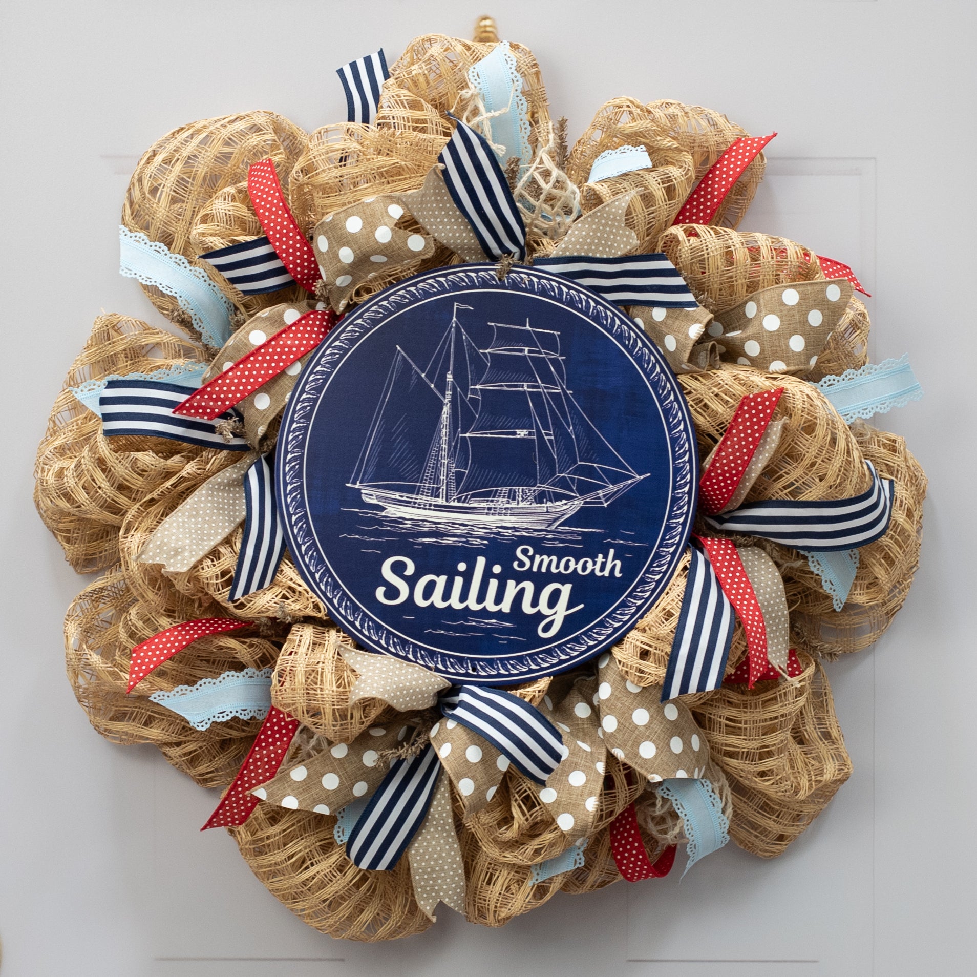 12" Metal Sign: Smooth Sailing Sailboat