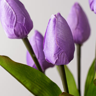 13" Tulip Bush: Lavender Purple (9 Stem)