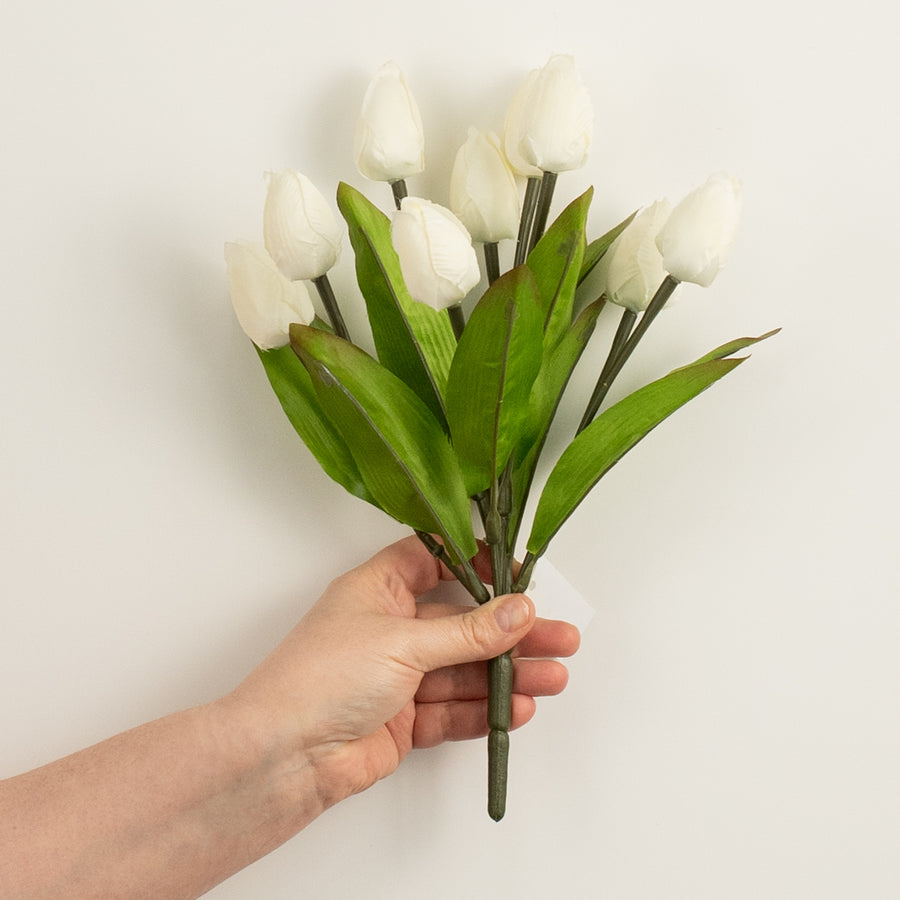 13" Tulip Bush: Cream (9 Stem)