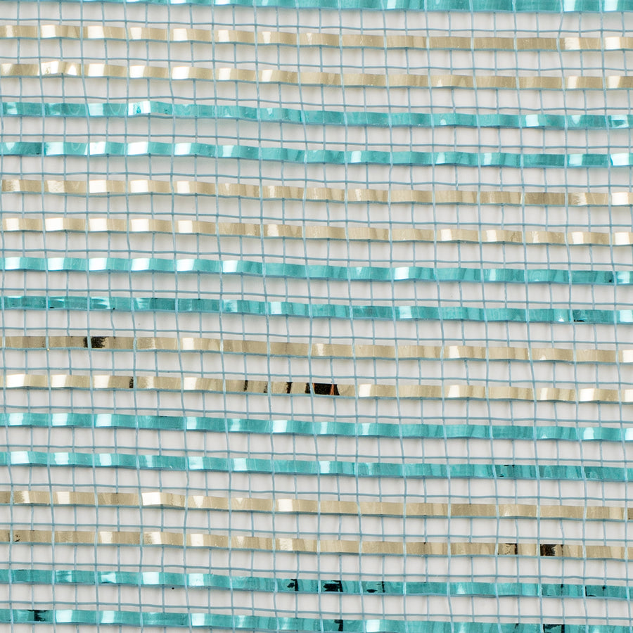 10" Wide Foil Mesh: Light Blue, Champagne & Smoke Blue
