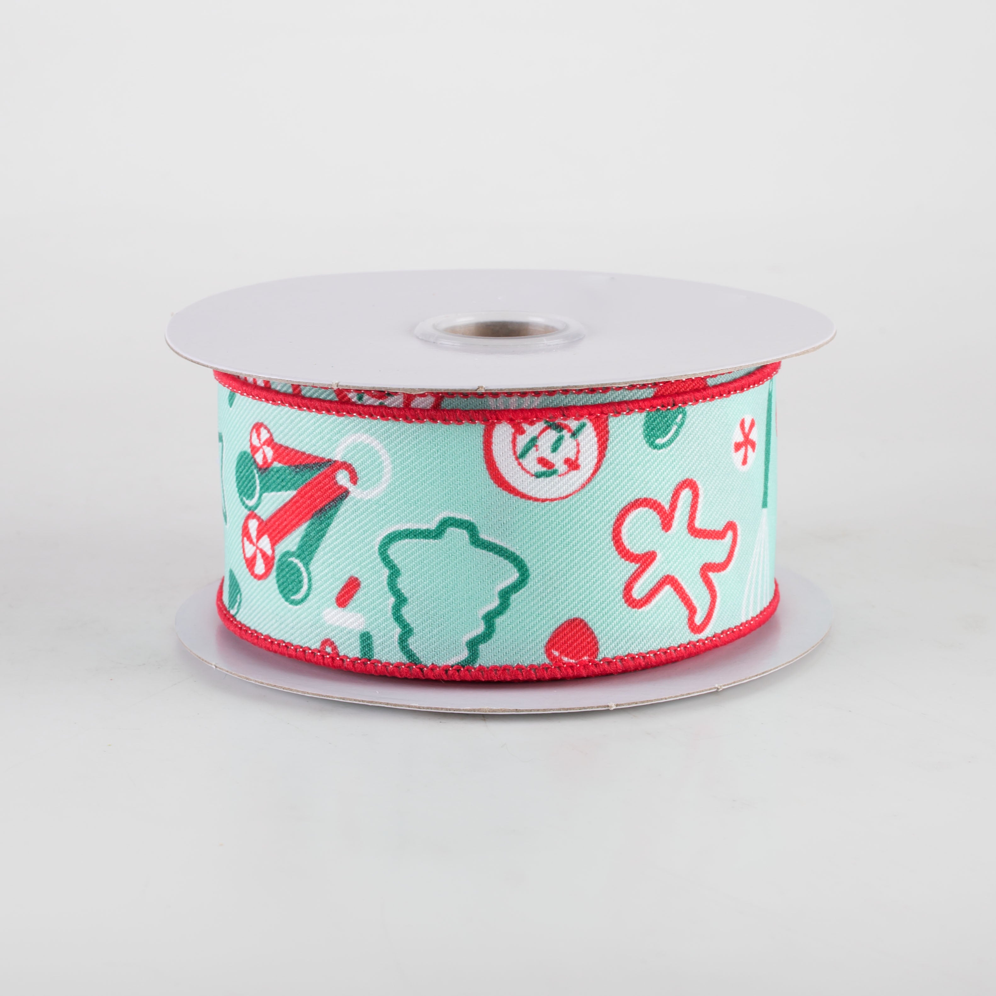 1.5" Holiday Baking Ribbon: Jade Mint Green (10 Yards)