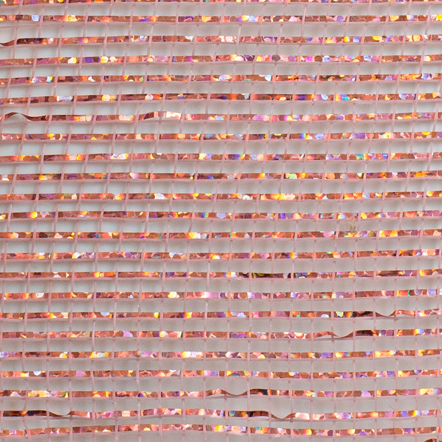 10" Thin Laser Foil Mesh: Rose Pink