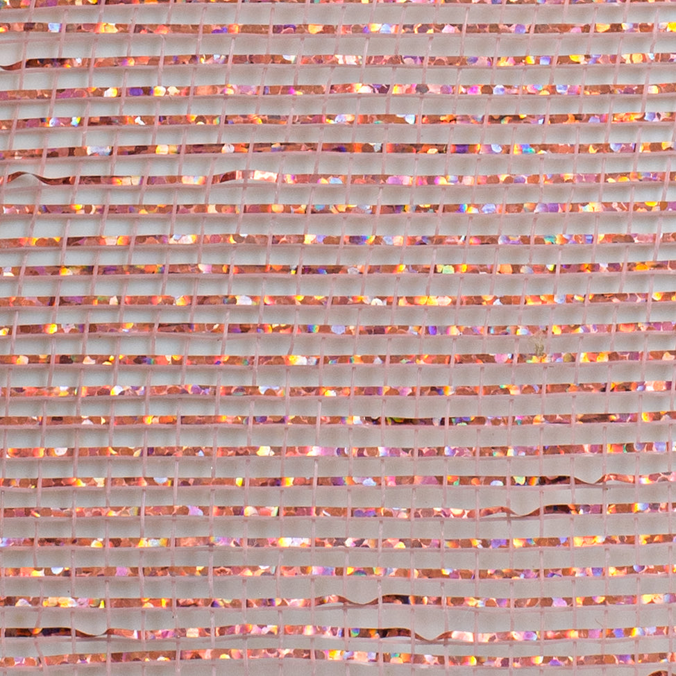 10" Thin Laser Foil Mesh: Rose Pink