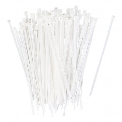 6" x 3.6mm Zip Ties: White (100)