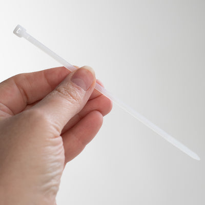 6" x 3.6mm Zip Ties: White (100)