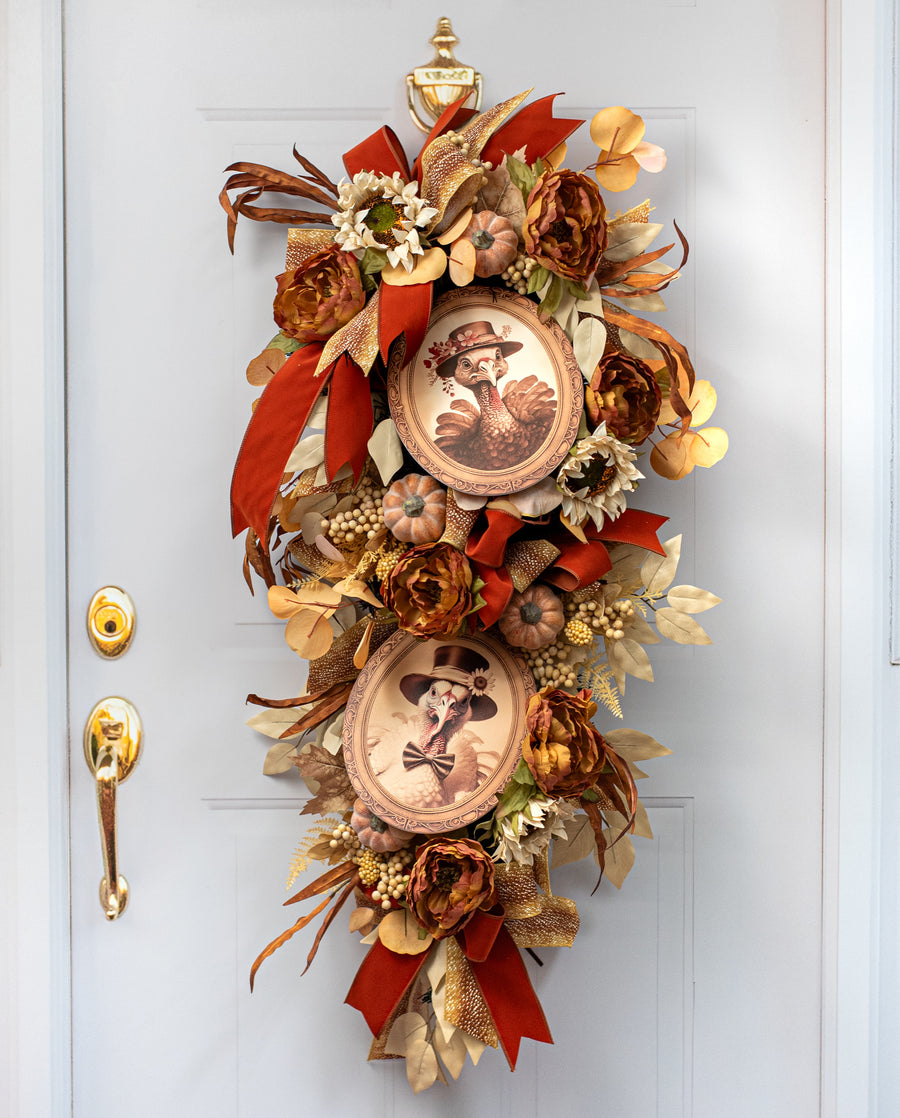 10" Waterproof Sign: Framed Mrs. Turkey