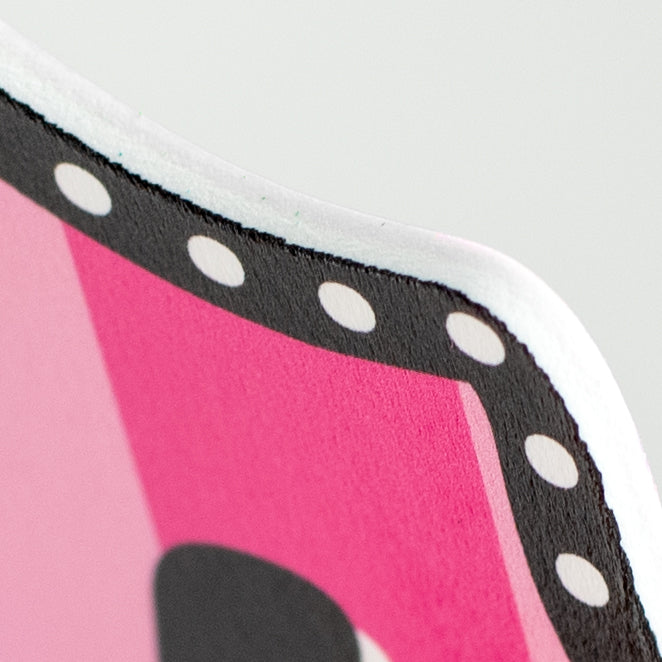 10" Waterproof Accent Sign: Scalloped Dots Pink Boo