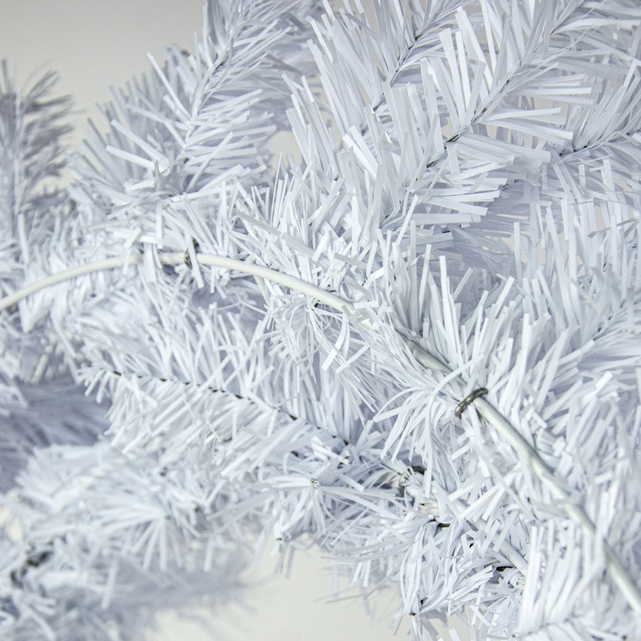 24" Pine PVC Wreath: White (180 Tips)