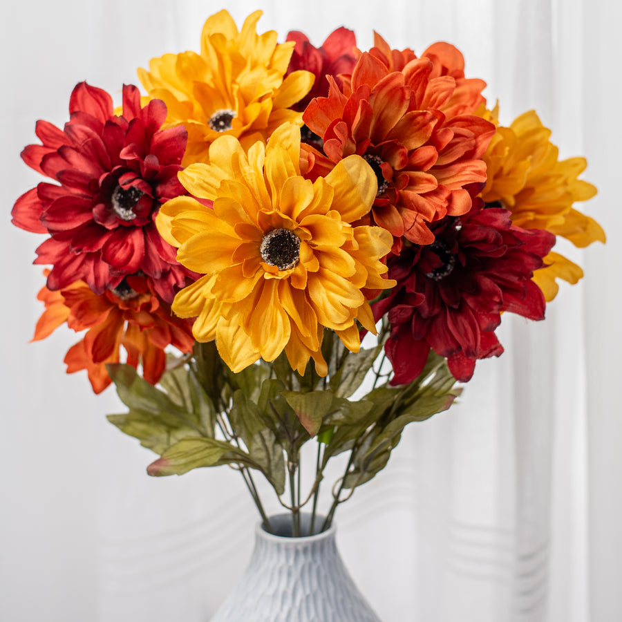 20" Color Fast Dahlia Bush: Fall Hues (9 Stem)