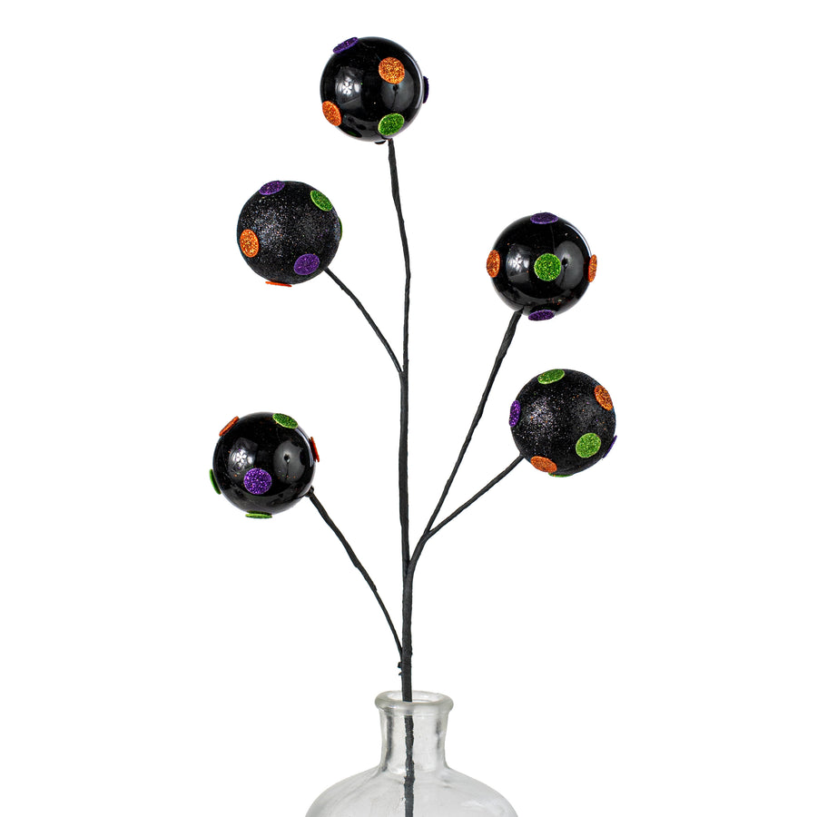 24" Polkadot Glitter Ball Spray: Halloween