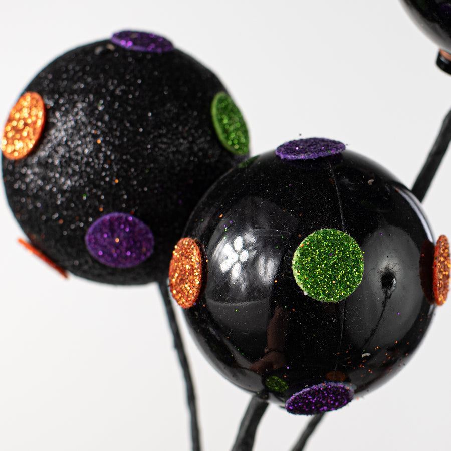 24" Polkadot Glitter Ball Spray: Halloween
