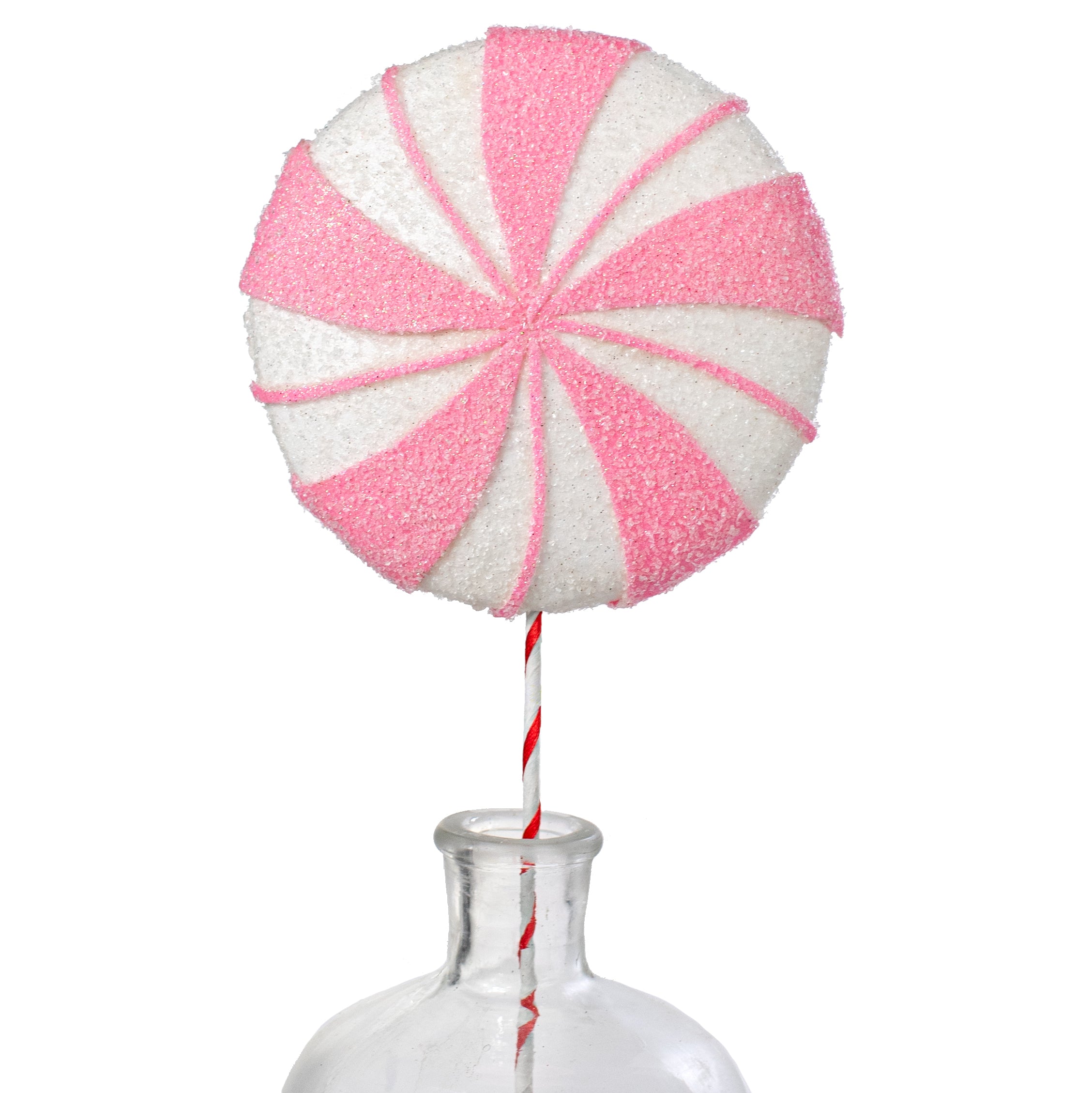 21" Peppermint Lollipop Spray: Pink