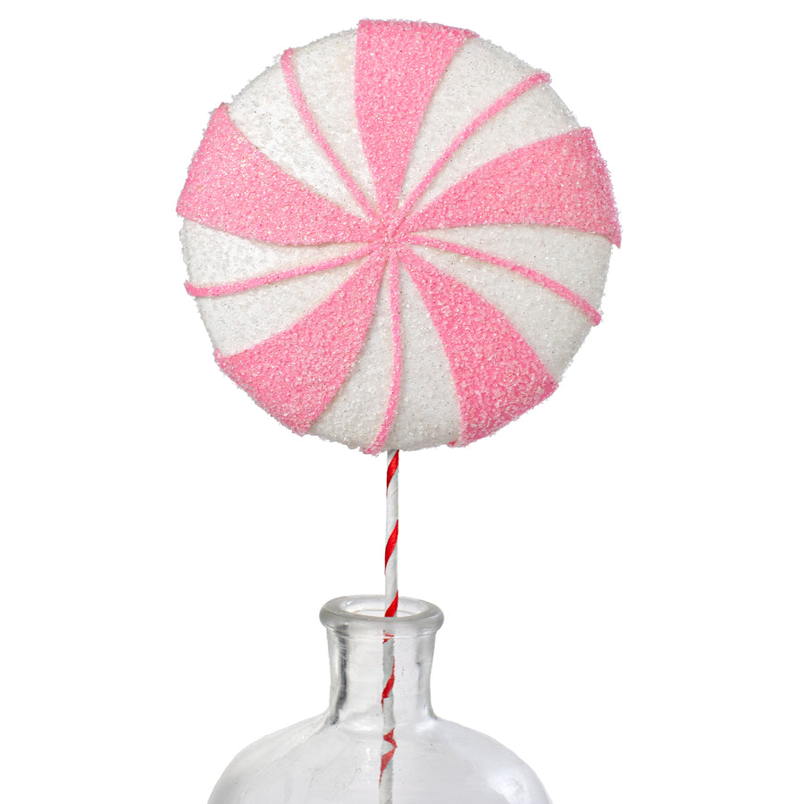 21" Peppermint Lollipop Spray: Pink