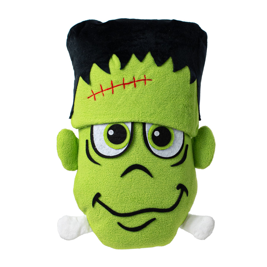 12" Plush Frankie Frankenstein Head Wreath Accent