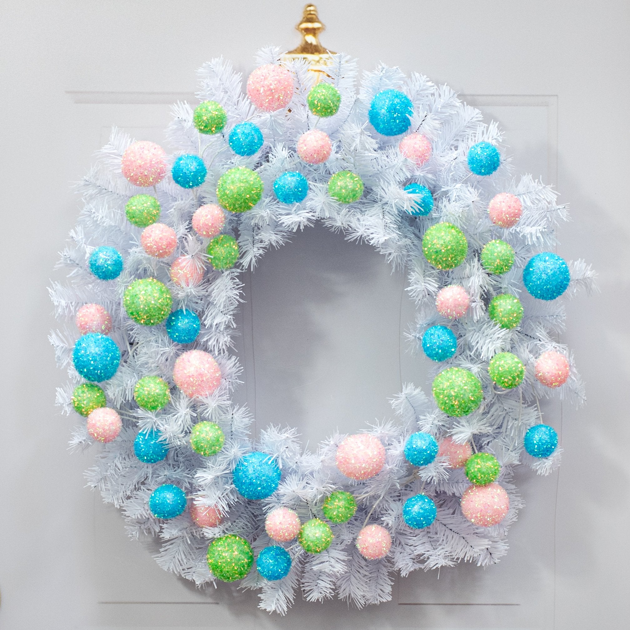 64" V-Cut Foil Ball Garland: Bright Candy Pastels