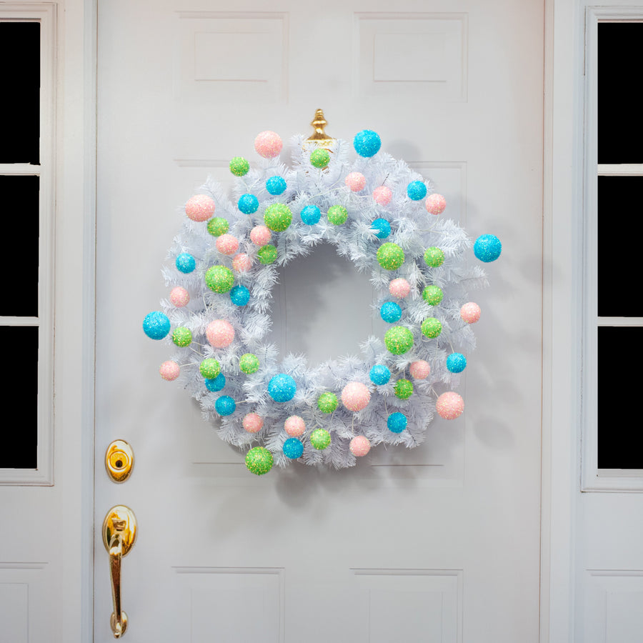 64" V-Cut Foil Ball Garland: Bright Candy Pastels