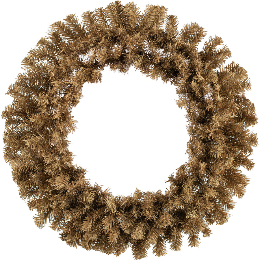 30" Pine PVC Wreath: Burlap Tan (280 Tips)