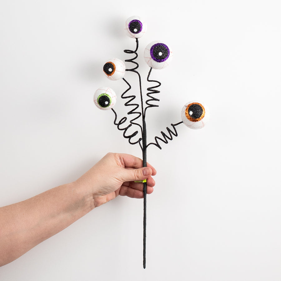 16" Halloween Eyeballs Curly Pick