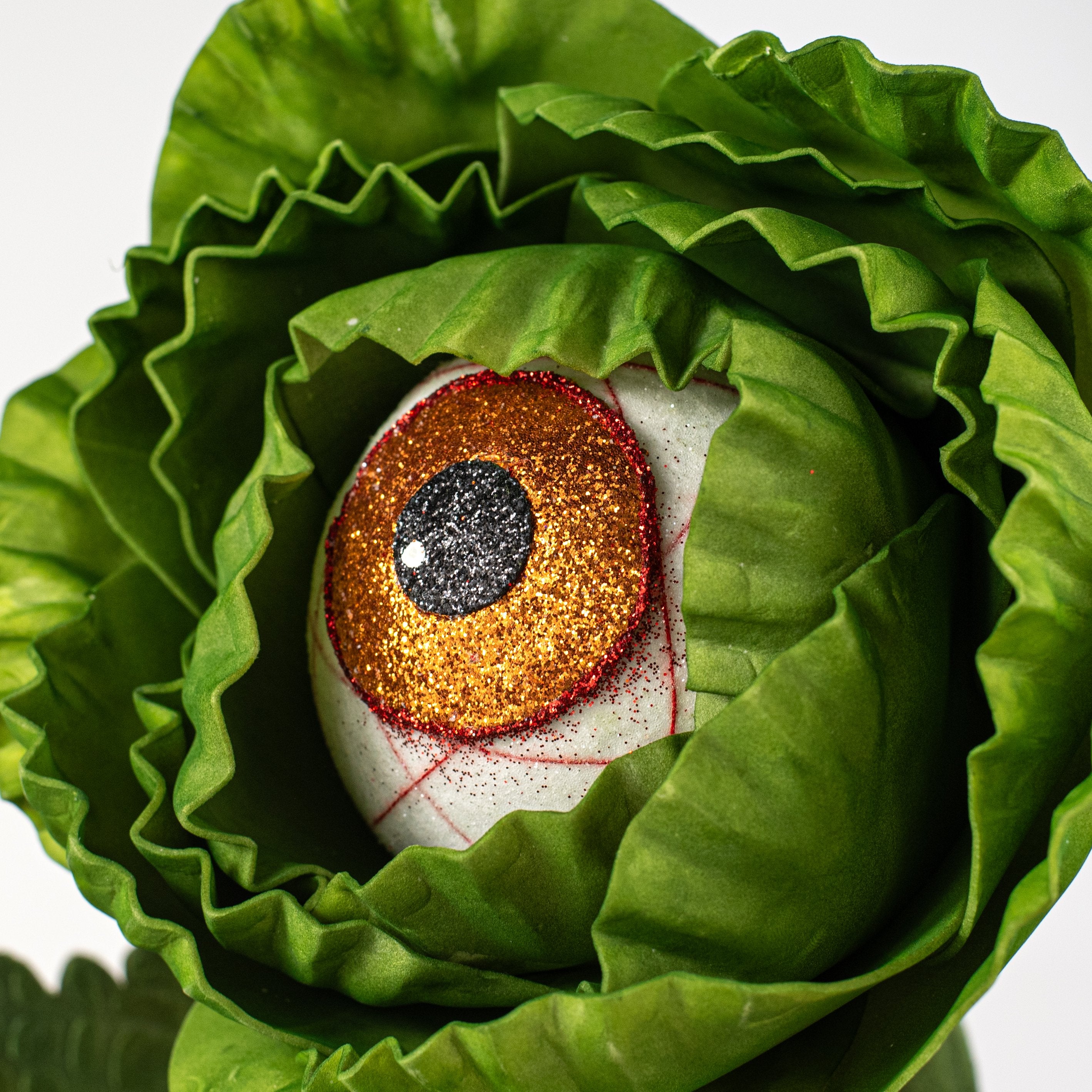 24" Big Eyeball Flower Pick: Orange