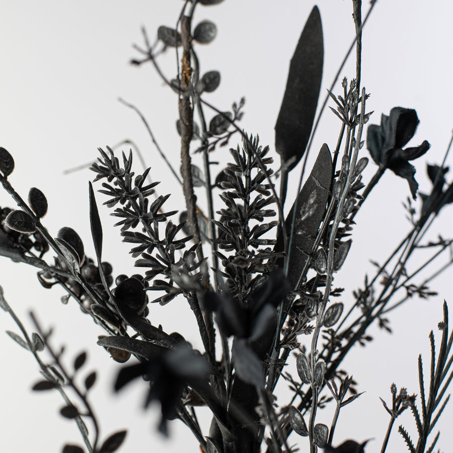 24" Mixed Floral Filler Spray: Black