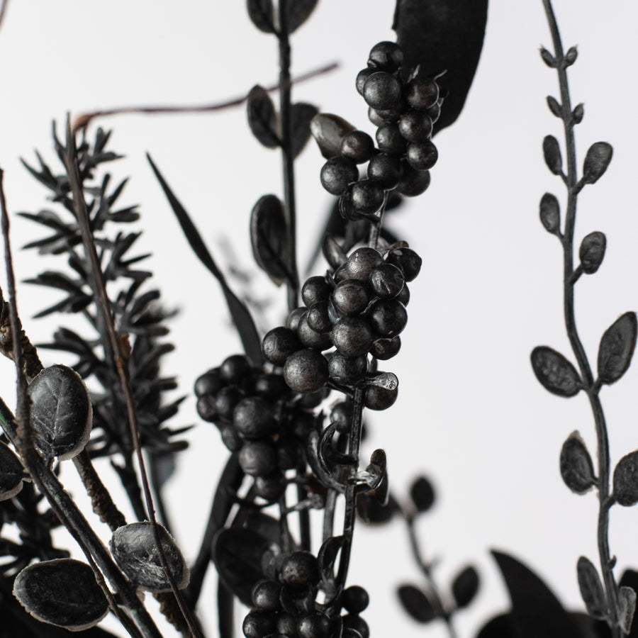 24" Mixed Floral Filler Spray: Black