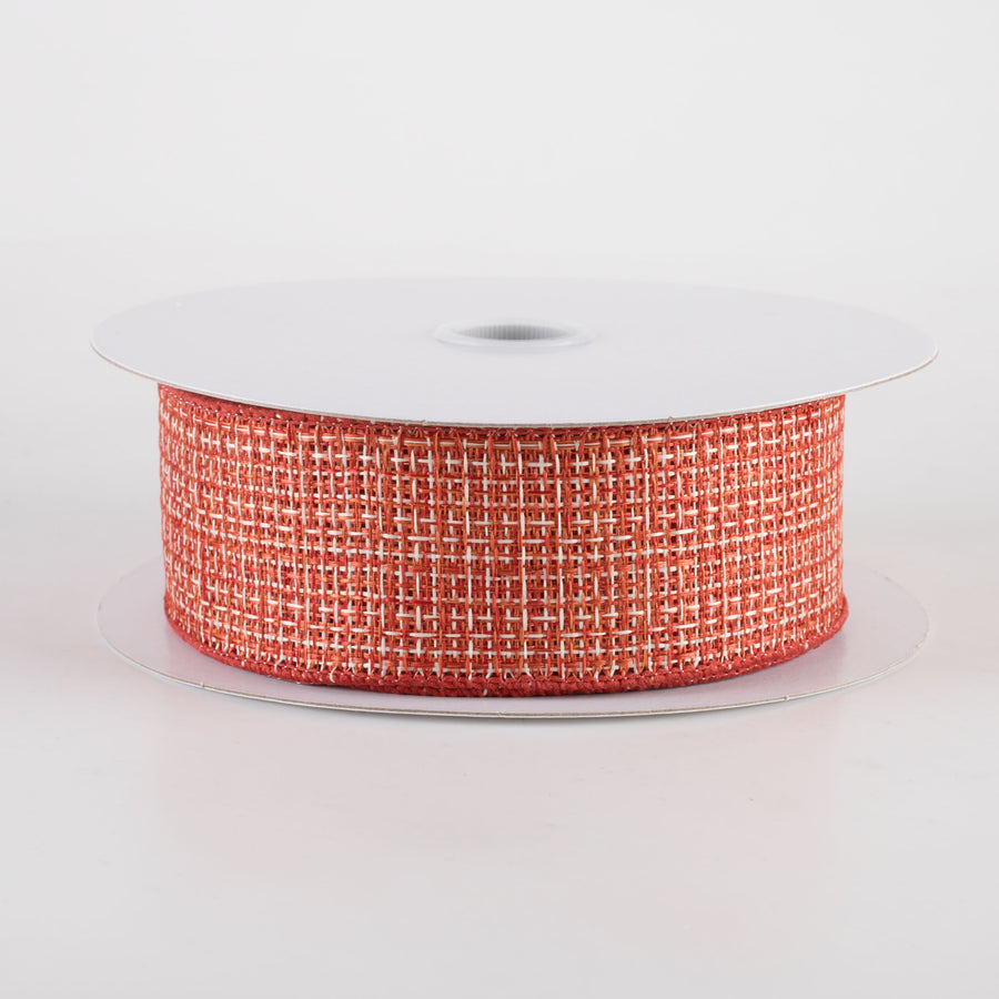 1.5 Tweed Ribbon: Rust, Orange & Ivory (10 Yards)