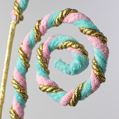 28" Twirl Spiral Curls Spray: Pink, Blue & Gold
