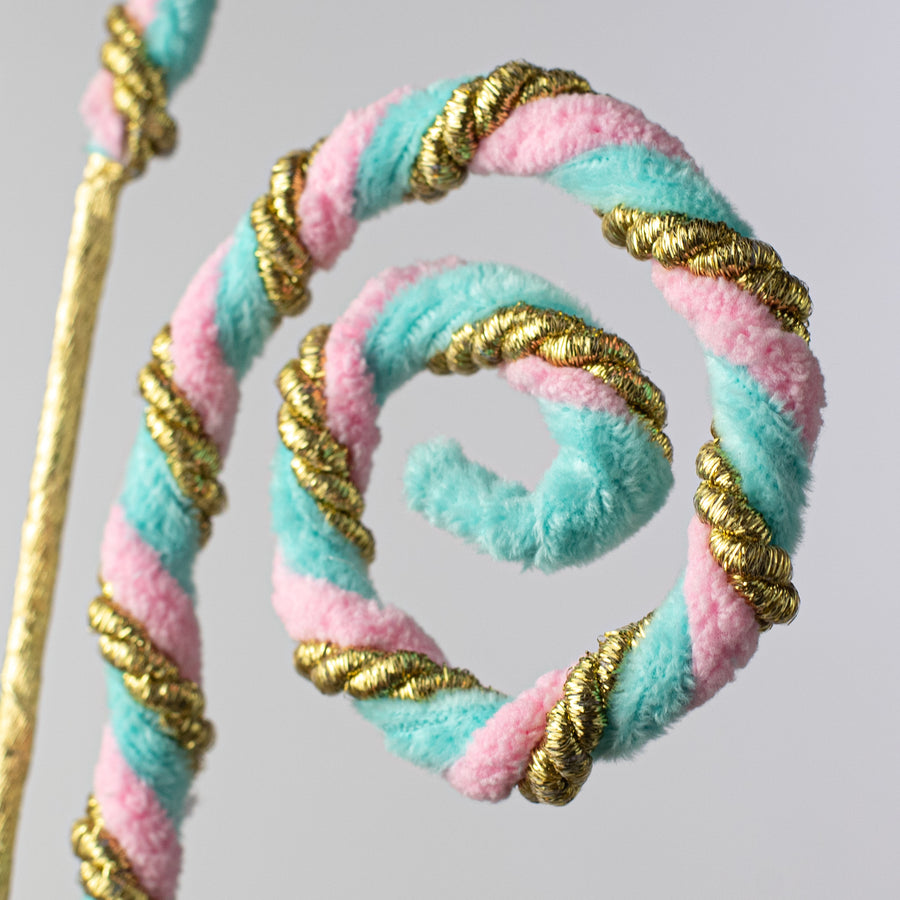 28" Twirl Spiral Curls Spray: Pink, Blue & Gold