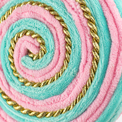 20" Twirl Lollipop Pick: Pink, Blue & Gold