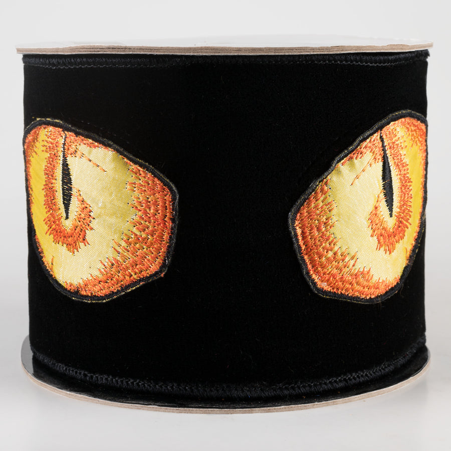 4" Deluxe Embroidered Cat Eyes Ribbon (5 Yards)