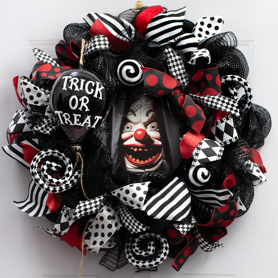 8" Creepy Trick or Treat Balloon: Black