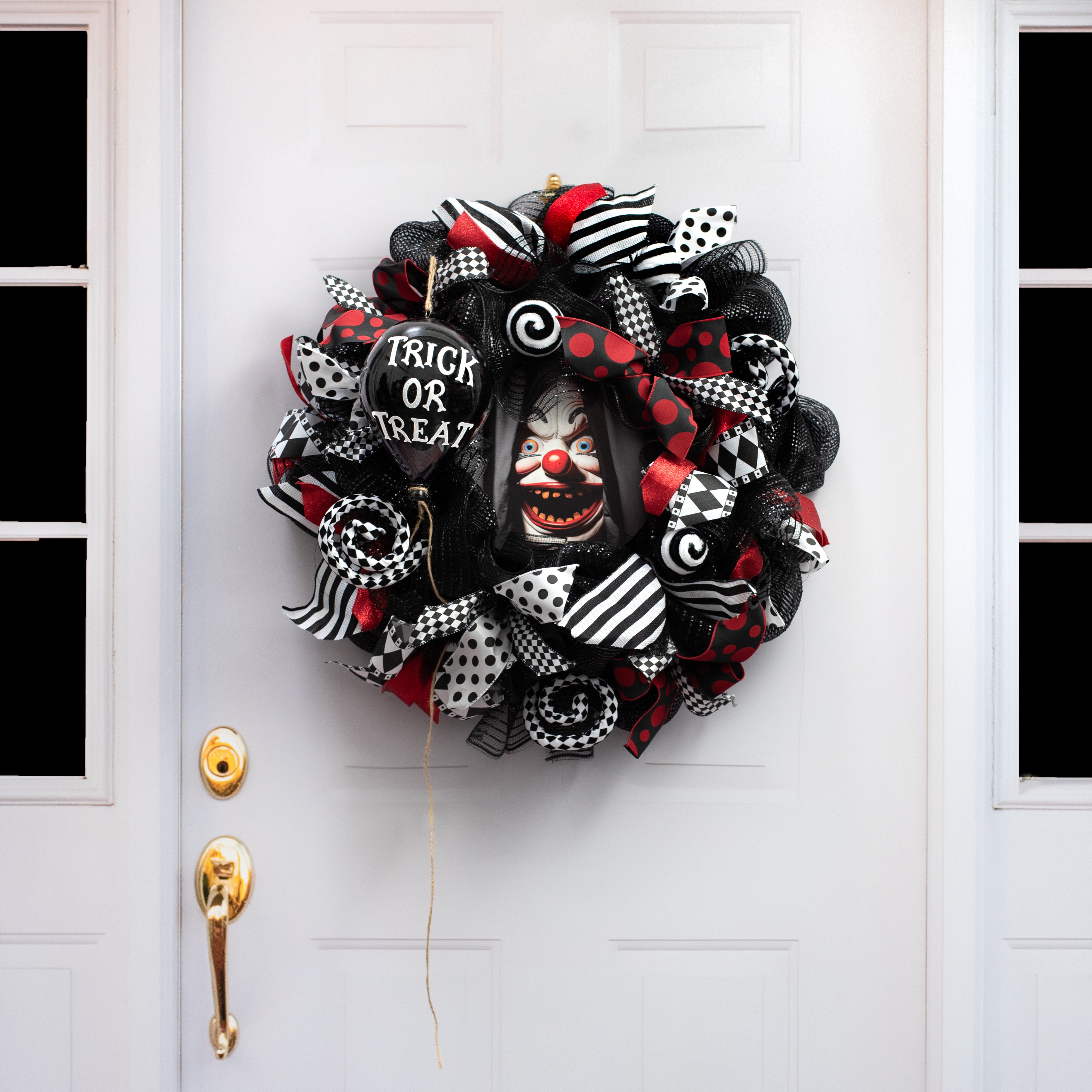8" Creepy Trick or Treat Balloon: Black