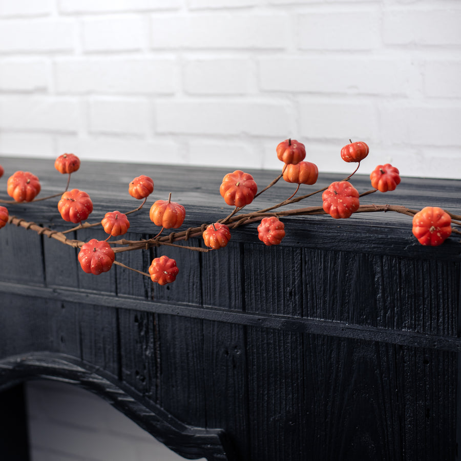 4' Mini Polka Dot Pumpkins Garland