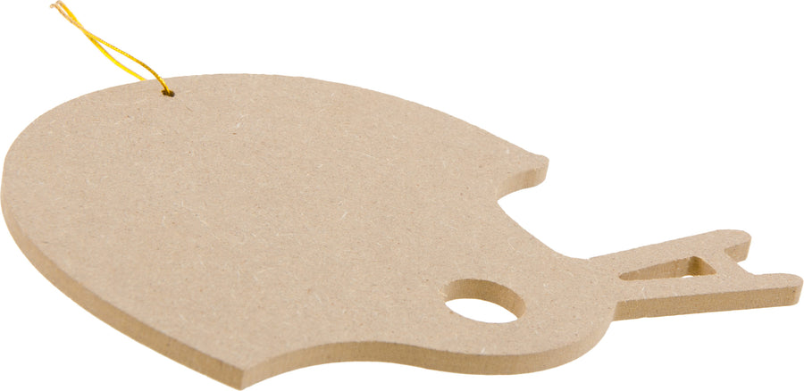 5" Wooden Football Helmet Ornament: Natural